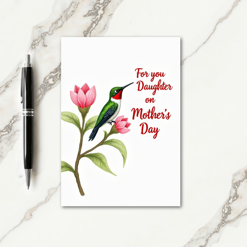 Ruby Hummingbird Mothers Day Card