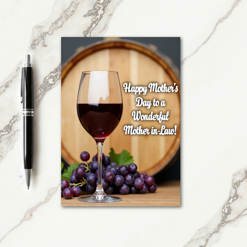 Ruby Mothers Day Wine Card