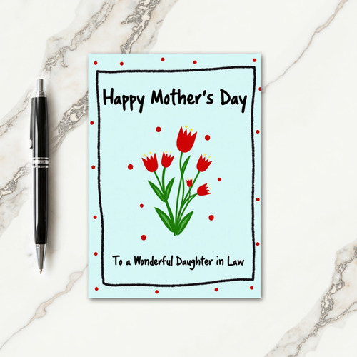 Ruby Red Blossoms Mothers Card