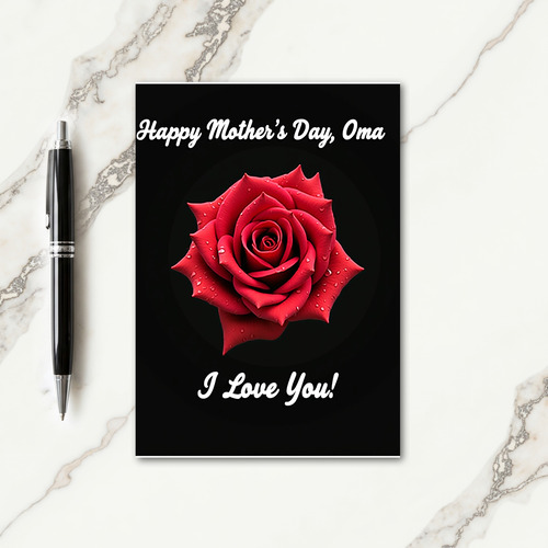 Ruby Red Floral Mother Card