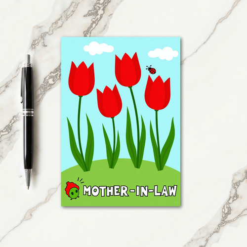 Ruby Red Flower Mothers Day Card