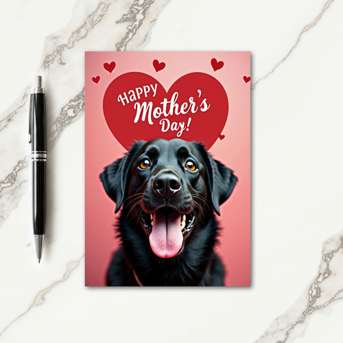 Ruby Red Heart Mothers Day Card