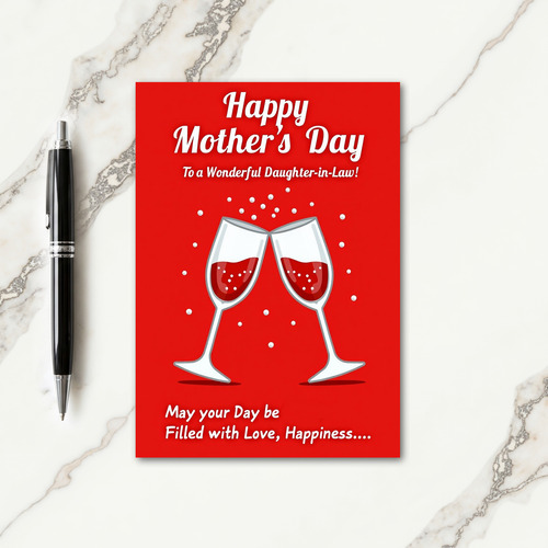 Ruby Red Mothers Day Cheers Card