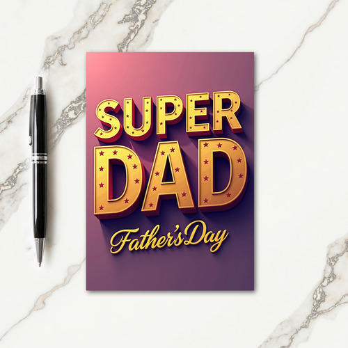 Ruby Super Dad Fathers Day Card