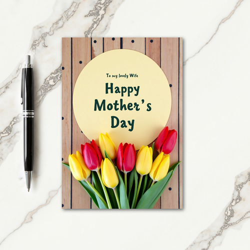 Ruby Tulip Mothers Day Card