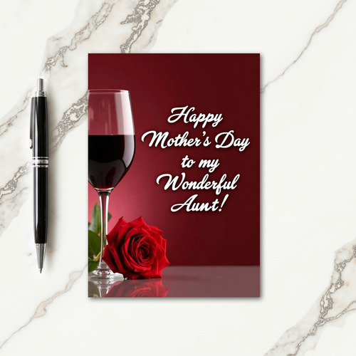 Ruby Wine Sweet Mothers Card