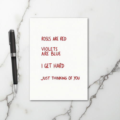 Rude Roses Are Red Thinking Of You Card