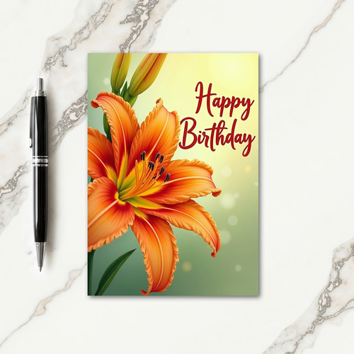 Ruffled Flower Birthday Card