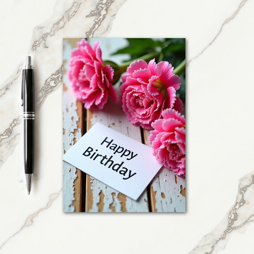 Ruffled Fuchsia Birthday Card