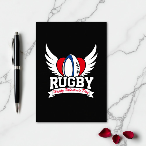 Rugby Love Valentines Day Card