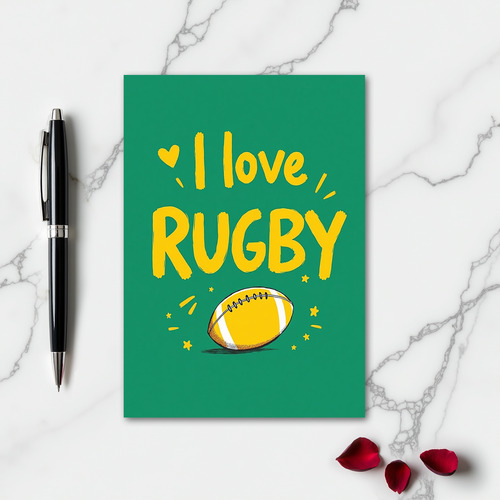 Rugby Love Vibrant Style Card