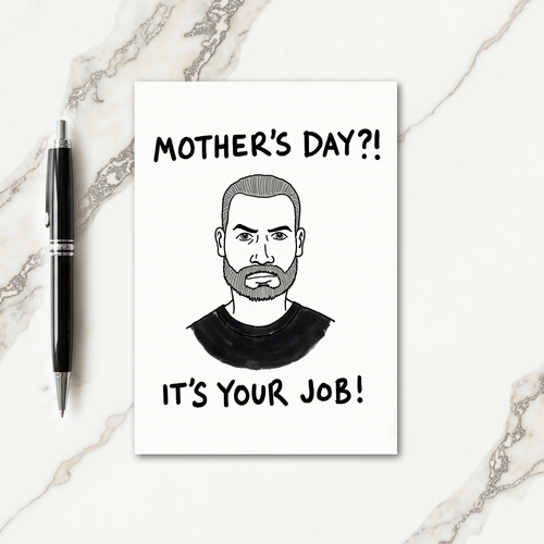 Rugged Man Mothers Day Art Card