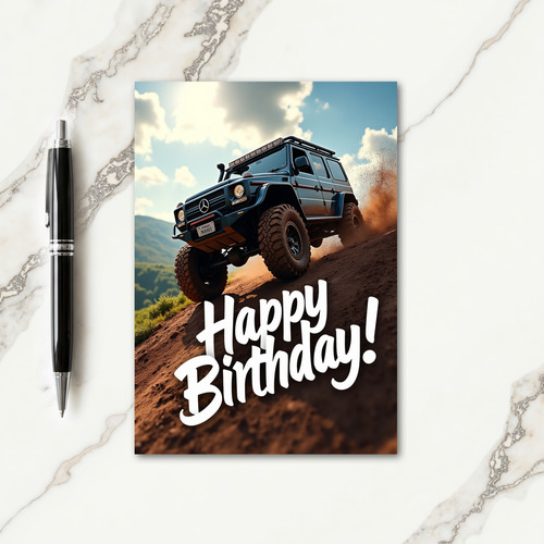 Rugged Vehicle Birthday Card
