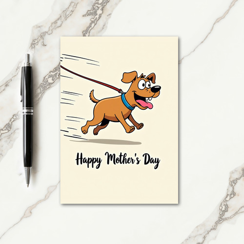 Running Dog Mothers Day Card