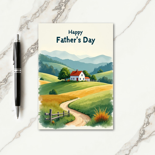 Rural Fathers Day Card