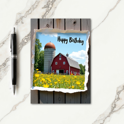 Rural Scene Birthday Card