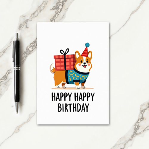 Russet Canine Birthday Card