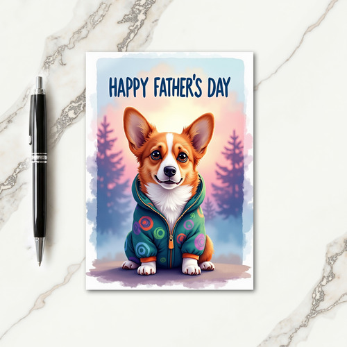 Russet Canine Fathers Day Card