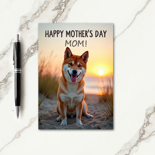 Russet Dog Mothers Day Card