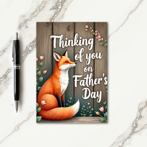 Russet Fox Fathers Day Card
