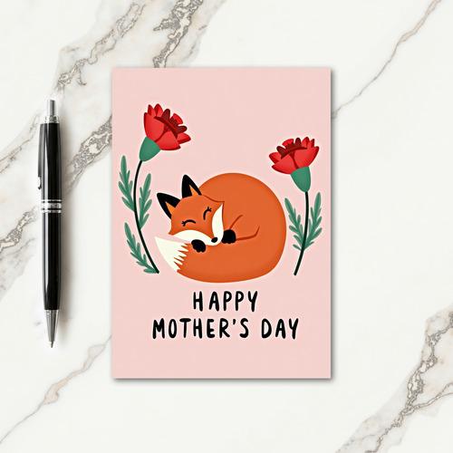 Russet Fox Floral Mothers Day Card