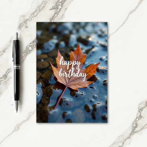 Russet Leaf Special Birthday Card