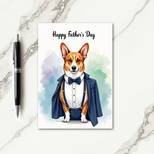 Russet Pup Fathers Day Card