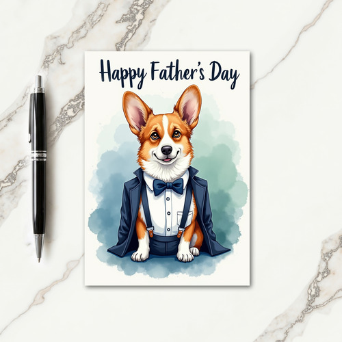 Russet Pup Sweet Fathers Day Card