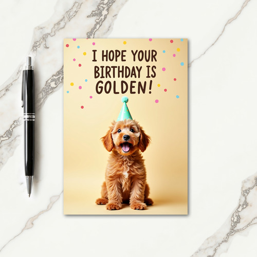Russet Puppy Birthday Card