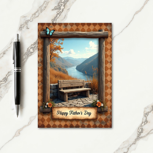 Rustic Autumn Fathers Day Card