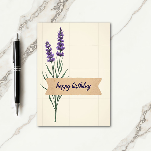 Rustic Banner Birthday Card