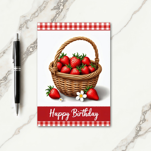 Rustic Basket Birthday Card