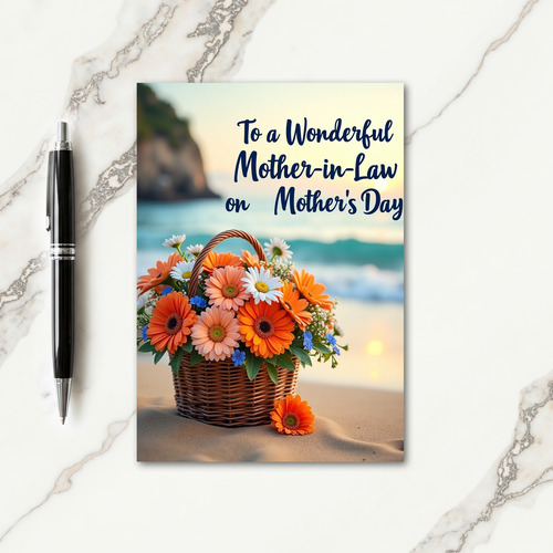 Rustic Basket Mothers Day Card