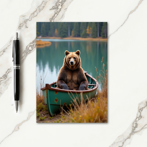 Rustic Bear Fathers Day Scene Card
