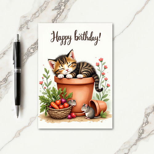 Rustic Birthday Garden Card