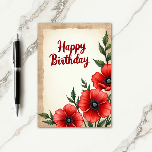Rustic Birthday Greeting Card