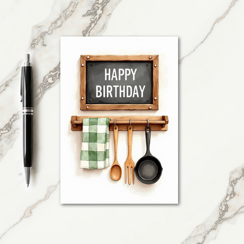 Rustic Birthday Sign Card