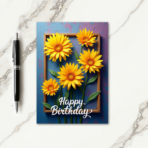 Rustic Blossom Birthday Card