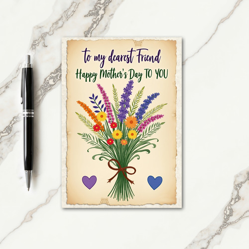 Rustic Bouquet Mothers Day Card