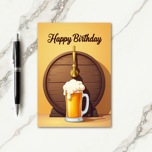 Rustic Brew Birthday Card