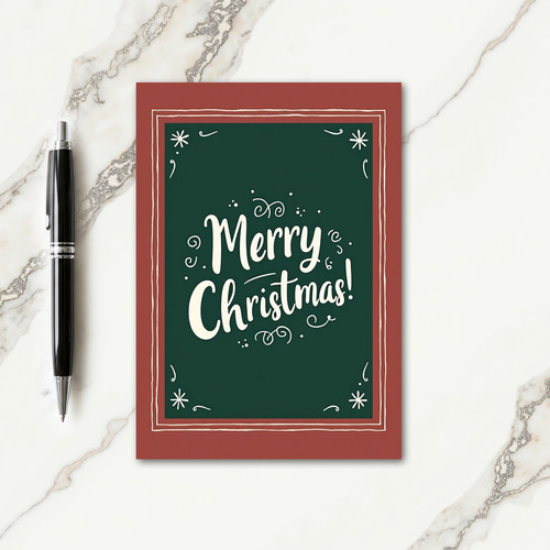 Rustic Chalkboard Christmas Card