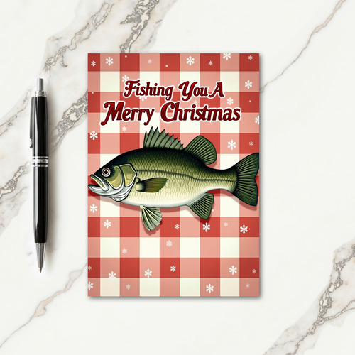 Rustic Fishing Christmas Card