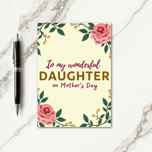 Rustic Daughter Mothers Day Card