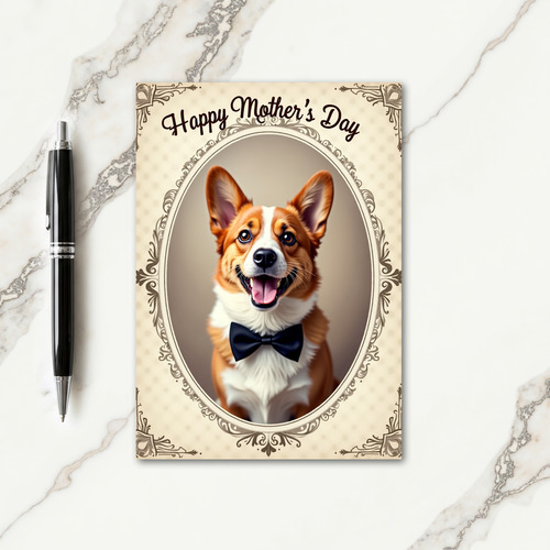 Rustic Dog Mothers Day Card