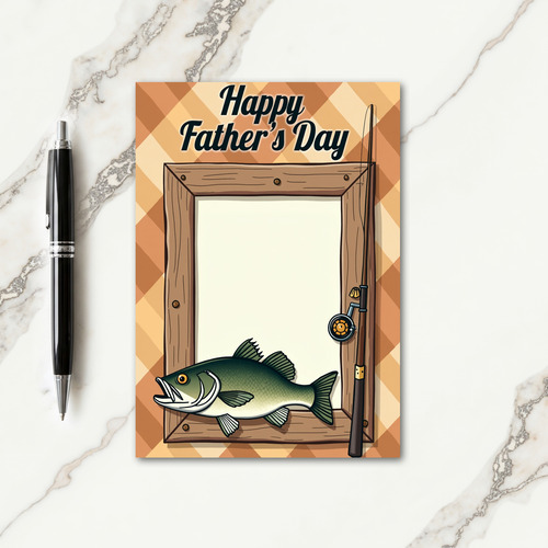 Rustic Fathers Day Angler Card