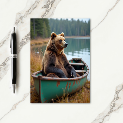 Rustic Fathers Day Bear Card
