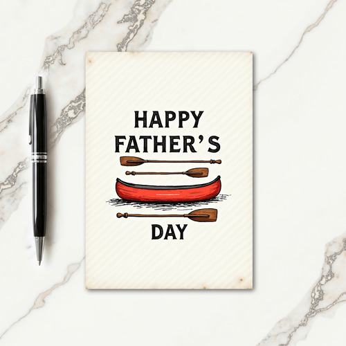 Rustic Fathers Day Boat Card