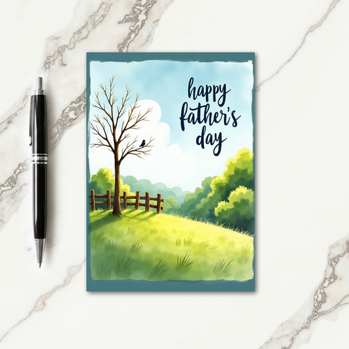Rustic Fathers Day Fence Card