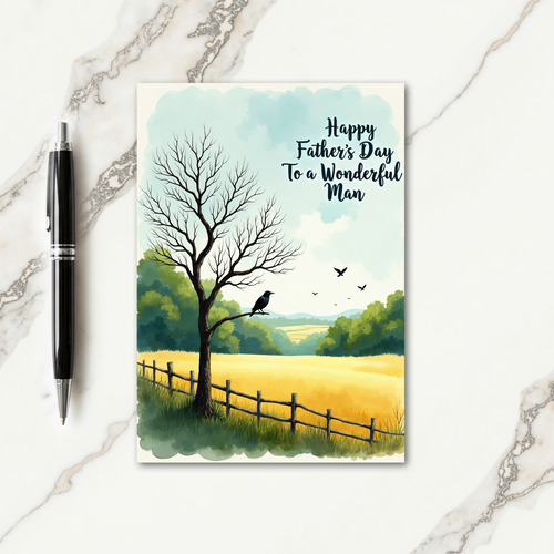 Rustic Fathers Day Field Card