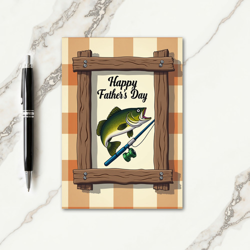 Rustic Fathers Day Fish Scene Card